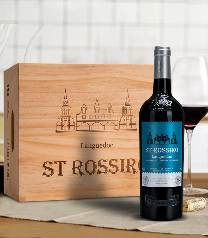 13°法国圣罗西罗珍藏干红葡萄酒750ml 瓶