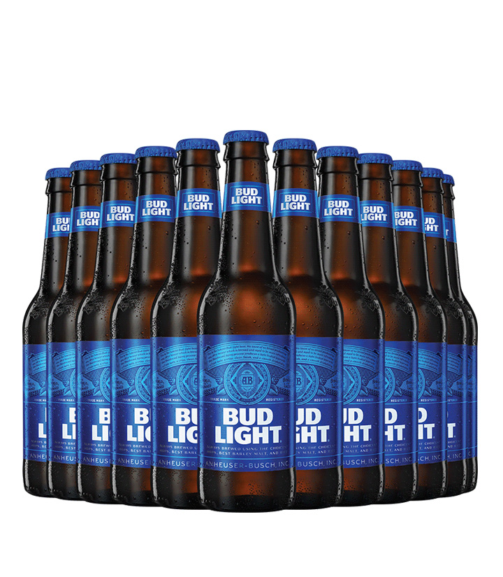 百威轻啤酒（蓝标玻璃瓶）300ml