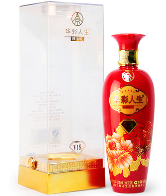 五粮液华彩人生精品级V18  500ml（52度）