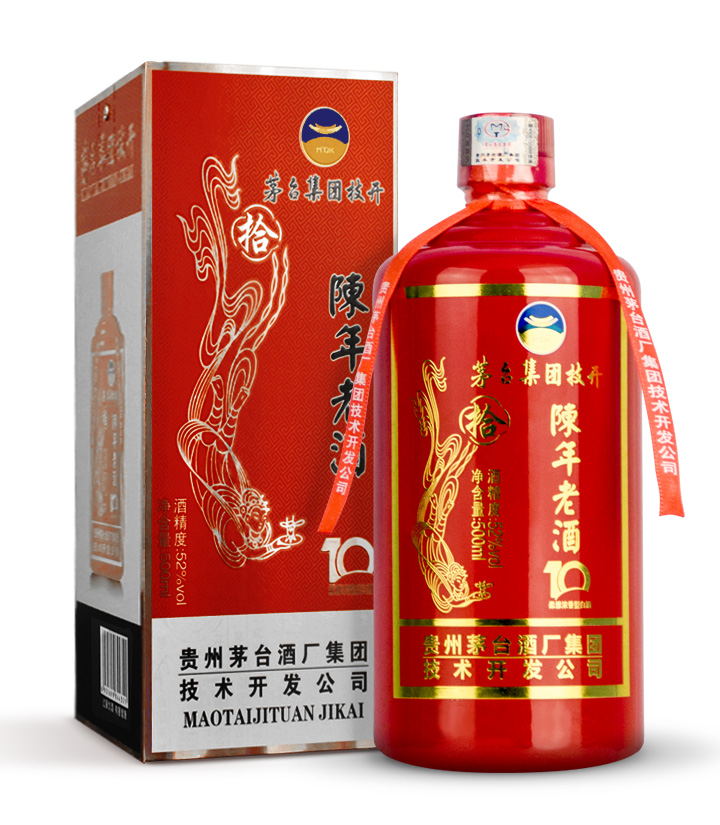 52°茅台技开陈年老酒10年（手工盒）500ml 瓶