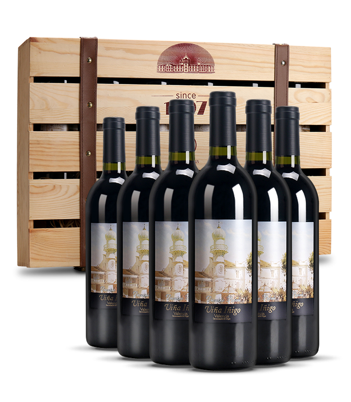 12°西班牙宜兰树狄俄尼索斯神殿干红葡萄酒（礼盒）750ml*6 瓶