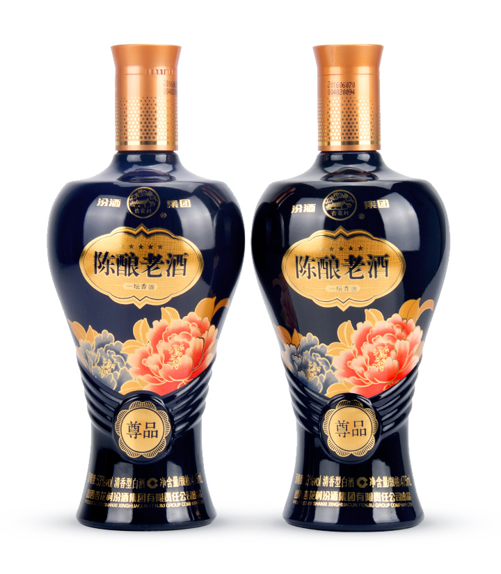 53°汾酒陈酿老酒一坛香尊品475ml*2 瓶